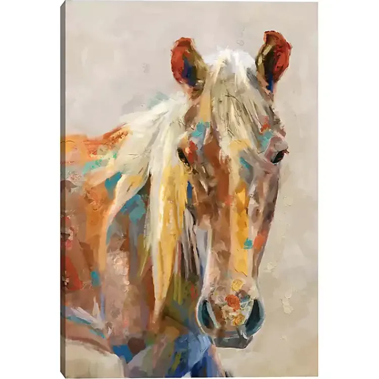 Canvas Art-Kirklands Home Equine Colors Portrait Canvas Art Print, 24x36 in.