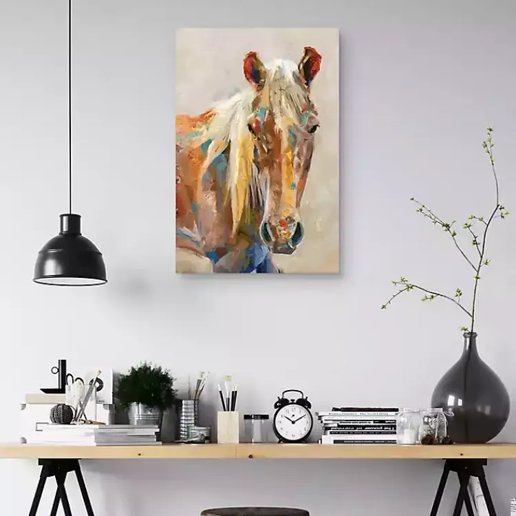 Canvas Art-Kirklands Home Equine Colors Portrait Canvas Art Print, 24x36 in.