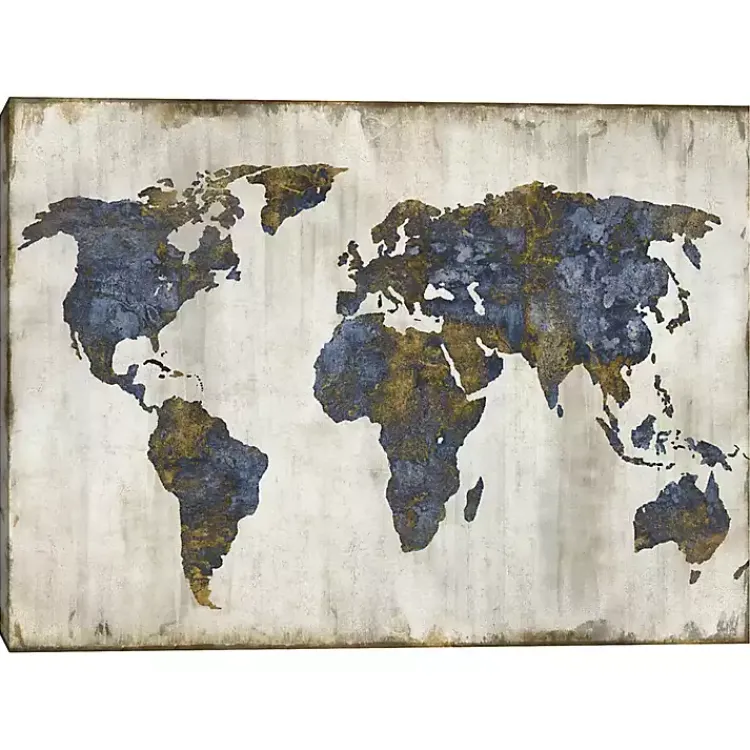 Canvas Art-Kirklands Home The World I Canvas Art Print Blue