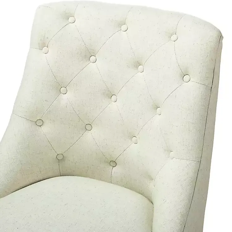 Office Furniture-Kirklands Home Dylan Upholstered Office Chair Ivory