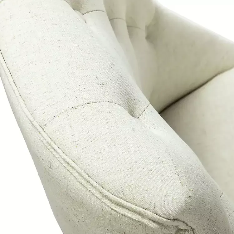 Office Furniture-Kirklands Home Dylan Upholstered Office Chair Ivory