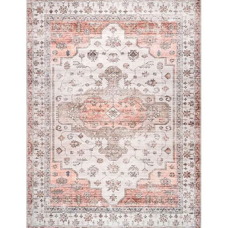 Area Rugs-Kirklands Home Natural Faded Vintage Washable Runner