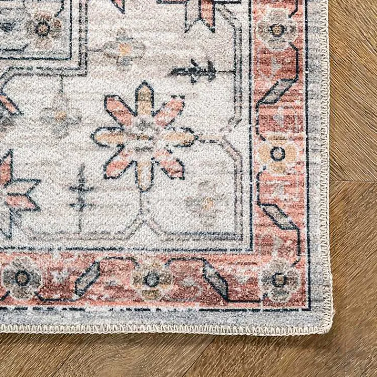 Area Rugs-Kirklands Home Natural Faded Vintage Washable Area Rug, 4x6