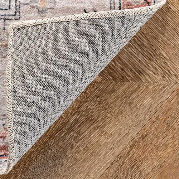Area Rugs-Kirklands Home Natural Faded Vintage Washable Area Rug, 5x8
