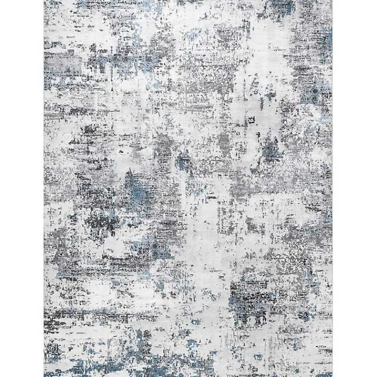 Accent Rugs-Kirklands Home Gray Modern Abstract Washable Runner