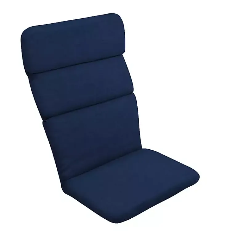 Outdoor Cushions & Pillows-Kirklands Home Sapphire Leala Texture Outdoor Adirondack Cushion Blue