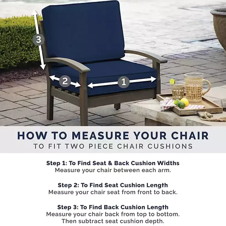 Outdoor Cushions & Pillows-Kirklands Home Clark Outdoor Adirondack Cushion