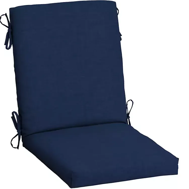 Outdoor Cushions & Pillows-Kirklands Home Sapphire Leala Luxe Outdoor Dining Chair Cushion Blue