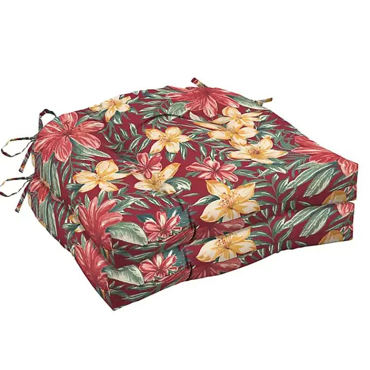 Outdoor Cushions & Pillows-Kirklands Home Ruby Tropical 2-pc. Outdoor Wicker Cushion Set