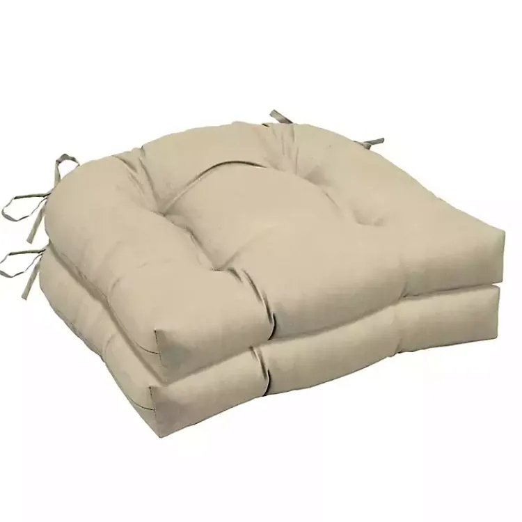 Outdoor Cushions & Pillows-Kirklands Home Taupe Leala 2-pc. Outdoor Wicker Chair Cushion Set Tan