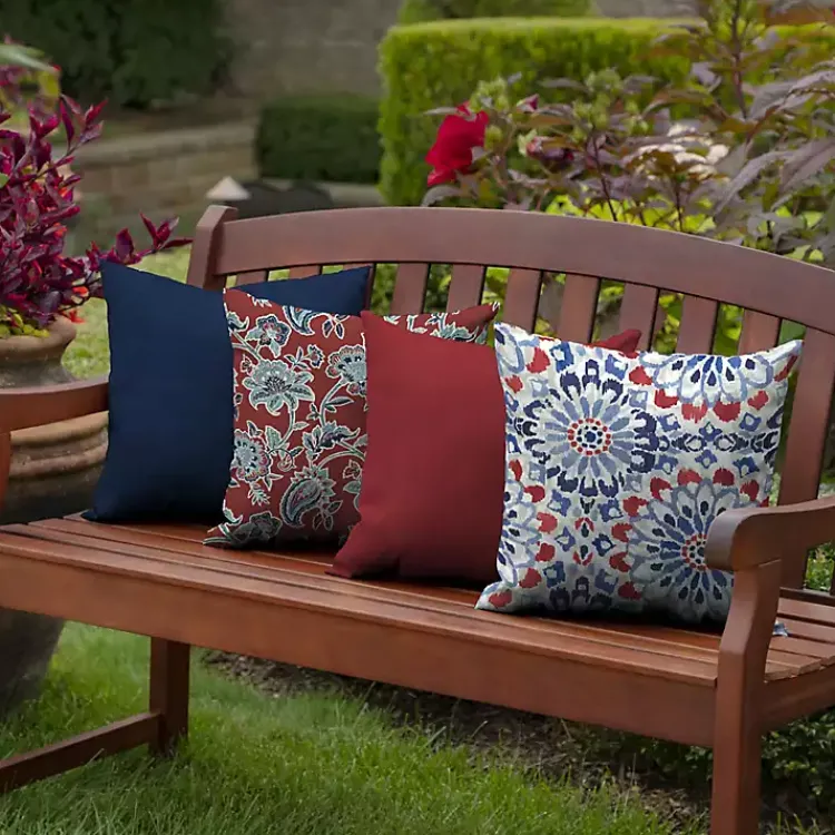 Outdoor Cushions & Pillows-Kirklands Home Clark Outdoor Pillows, Set of 2