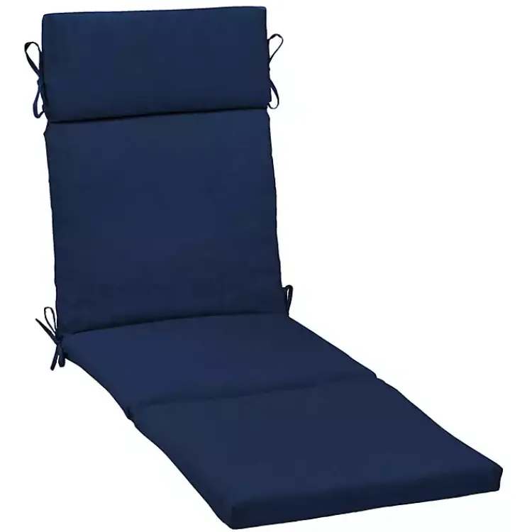 Outdoor Cushions & Pillows-Kirklands Home Sapphire Leala Texture Outdoor Chaise Cushion Blue
