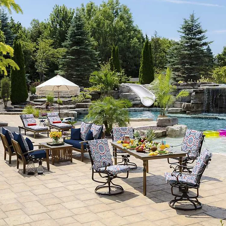 Outdoor Cushions & Pillows-Kirklands Home Clark Outdoor Chaise Cushion, 72 in.