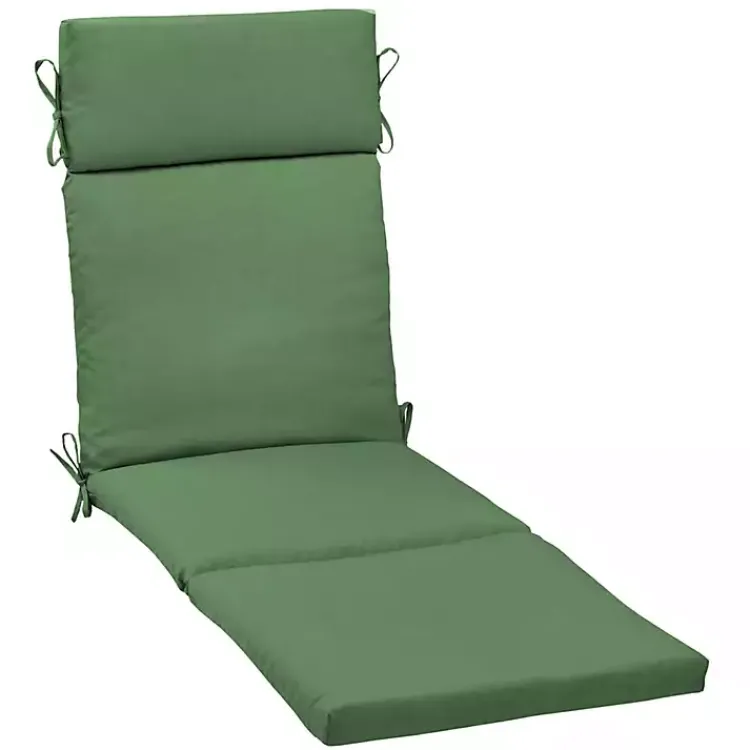 Outdoor Cushions & Pillows-Kirklands Home Moss Leala Texture Outdoor Chaise Cushion Green
