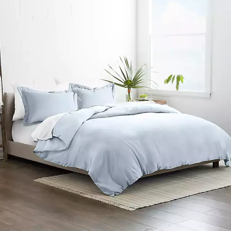 Duvets-Kirklands Home Light Ultra Soft 3-pc. Queen Duvet Cover Set Blue