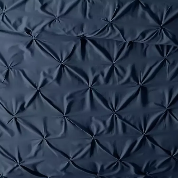 Duvets-Kirklands Home Navy Soft Pinched 3-Pc. King Duvet Cover Set Blue