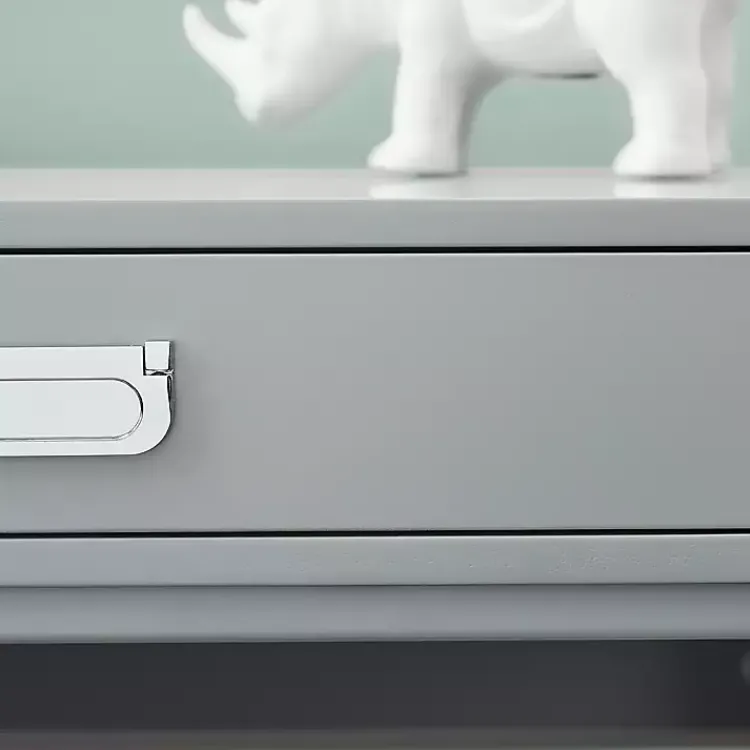 Office Furniture-Kirklands Home 2-Drawer X-Frame Desk Gray