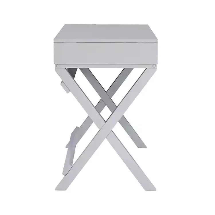 Office Furniture-Kirklands Home 2-Drawer X-Frame Desk Gray
