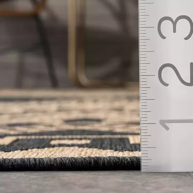 Outdoor Rugs-Kirklands Home Landy Dark Gray Aztec Outdoor Rug, 8x10