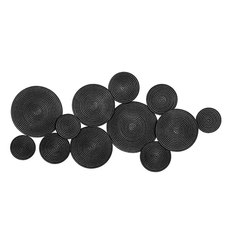 Wall Plaques-Kirklands Home Metal Circles Wall Plaque Black