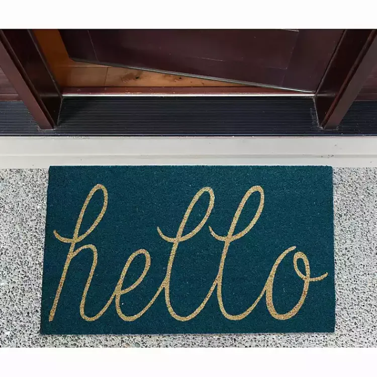 Doormats-Kirklands Home Storm Hello Doormat Blue
