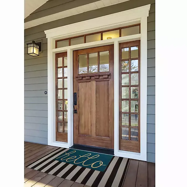 Doormats-Kirklands Home Storm Hello Doormat Blue