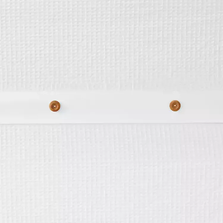 Shower Curtains-Kirklands Home Waffle Weave Cotton Shower Curtain White