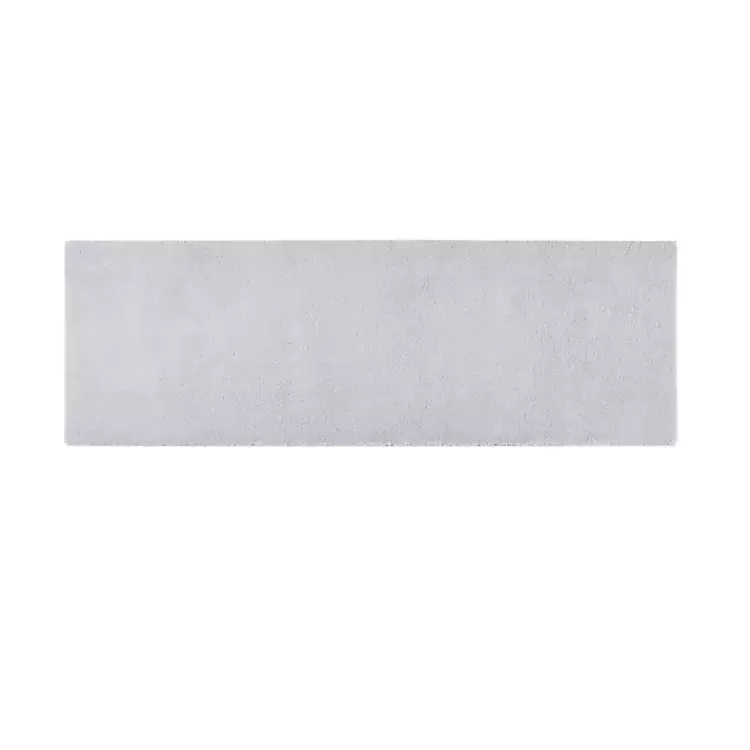 Bathroom Rugs-Kirklands Home High Pile Marshmallow Bath Mat, 70 in. Gray