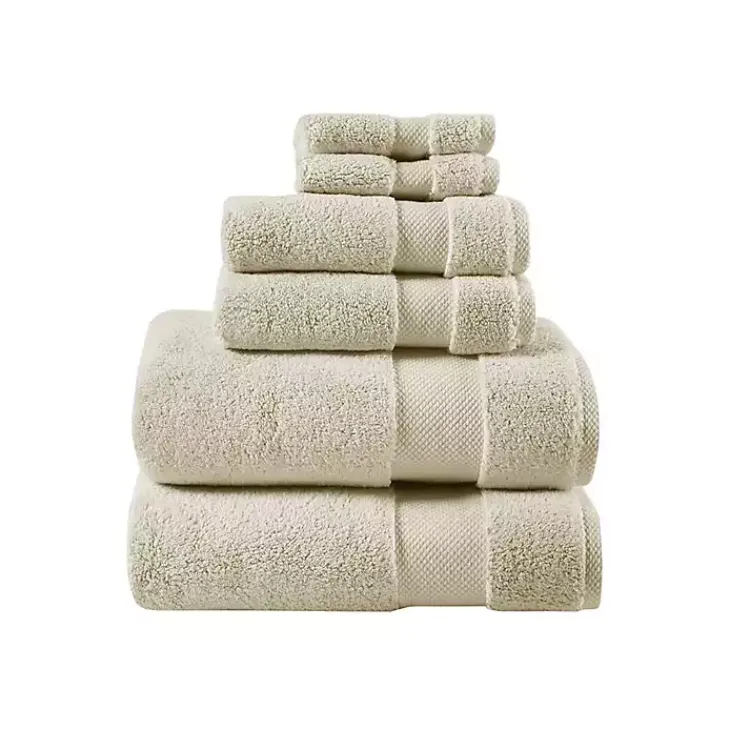 Bath Towels-Kirklands Home Taupe 6-pc. Cotton Bath Towel Set Brown