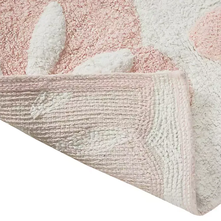 Bathroom Rugs-Kirklands Home Cotton Tufted Medallion Bath Mat, 30 in. Pink