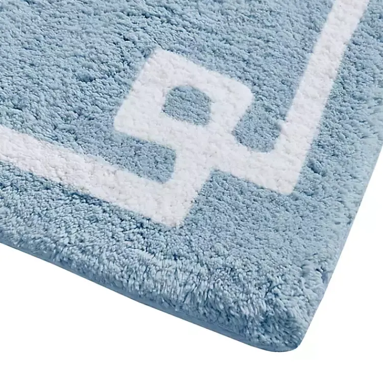 Bathroom Rugs-Kirklands Home Simple Trim Cotton Tufted Bath Mat, 72 in. Blue