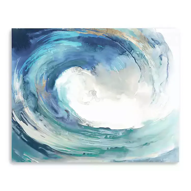 Canvas Art-Kirklands Home Water Collar Giclee Canvas Art Print, 30x24 in. Blue