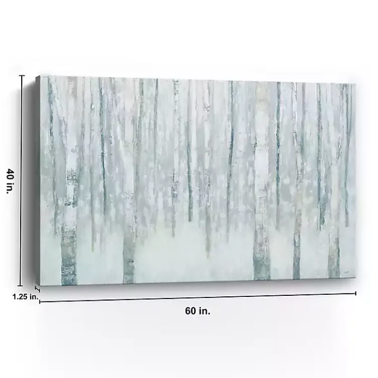 Canvas Art-Kirklands Home Winter Blue Birch Canvas Art Print, 60x40 in.