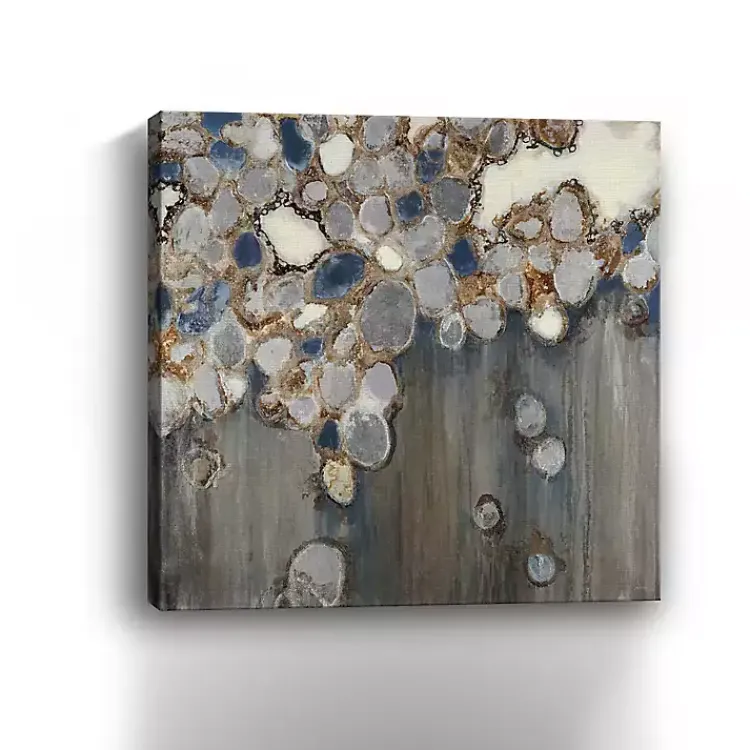 Canvas Art-Kirklands Home Indigo Oyster Shells Abstract Canvas Art Print