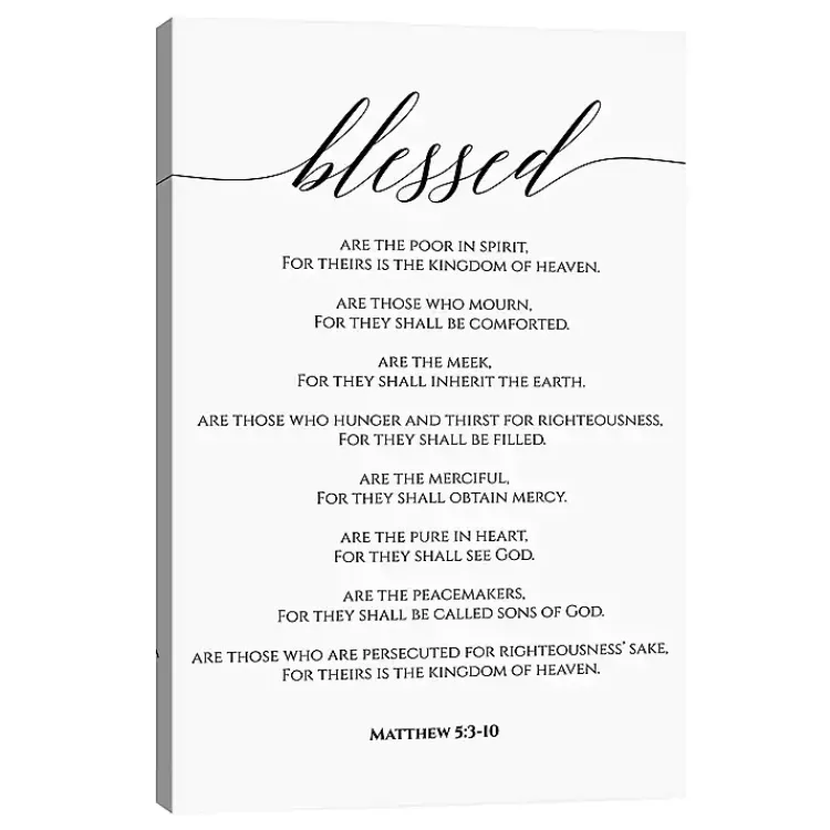 Wall Quotes & Signs-Kirklands Home Beatitudes Matthew 5:3-10 Canvas Art Print