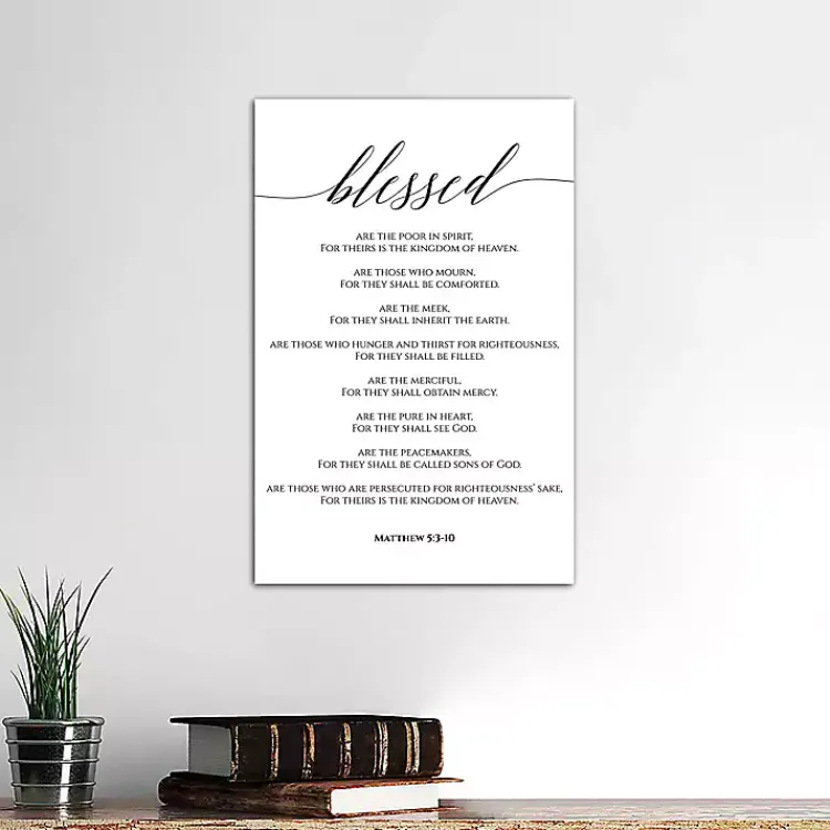 Wall Quotes & Signs-Kirklands Home Beatitudes Matthew 5:3-10 Canvas Art Print