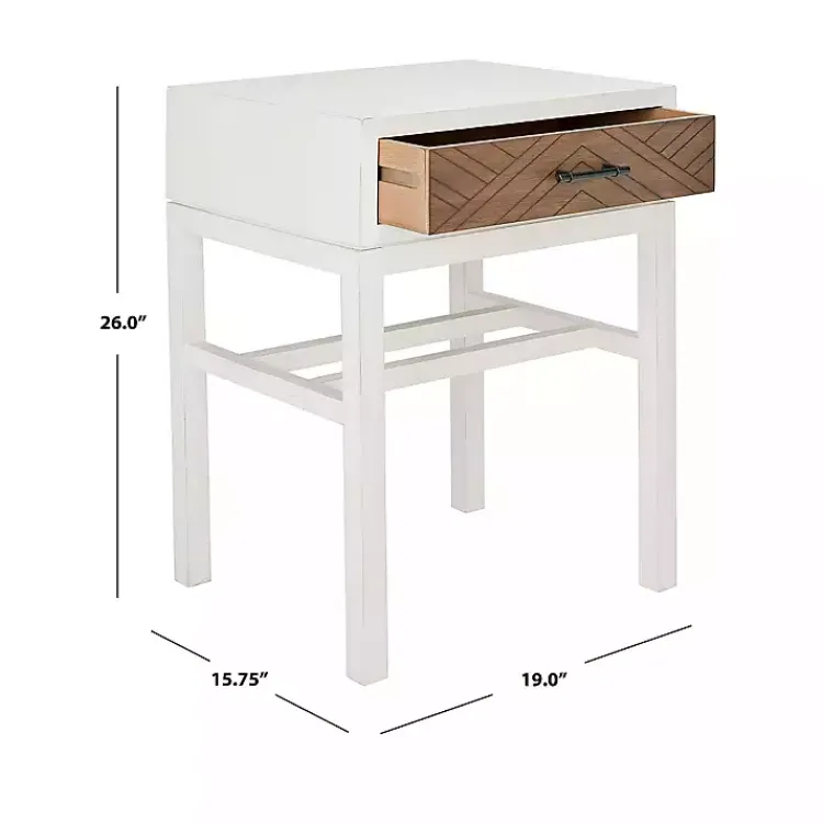 Accent & End Tables-Kirklands Home Milo Honey Herringbone Accent Table