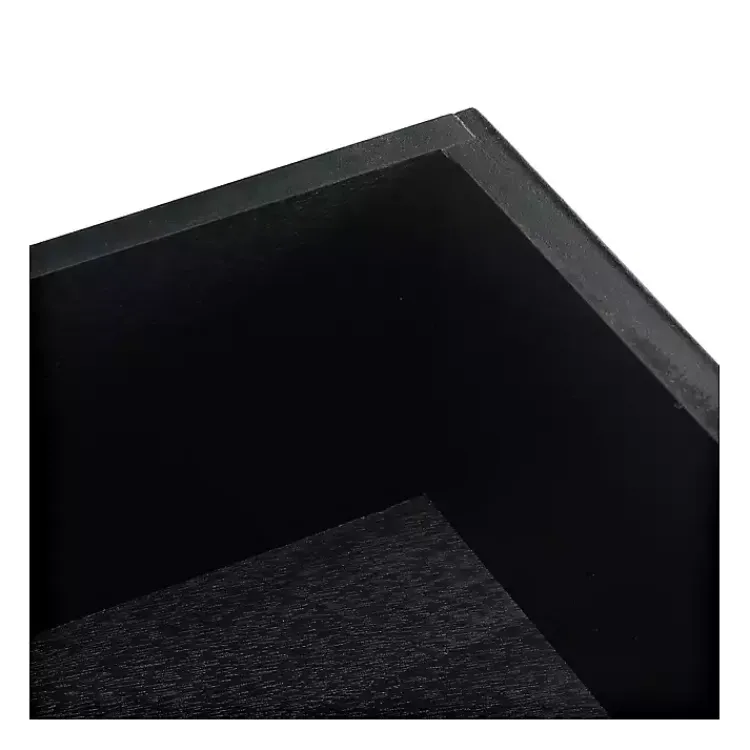 Accent & End Tables-Kirklands Home Geometrical Industrial Pull Accent Table Black