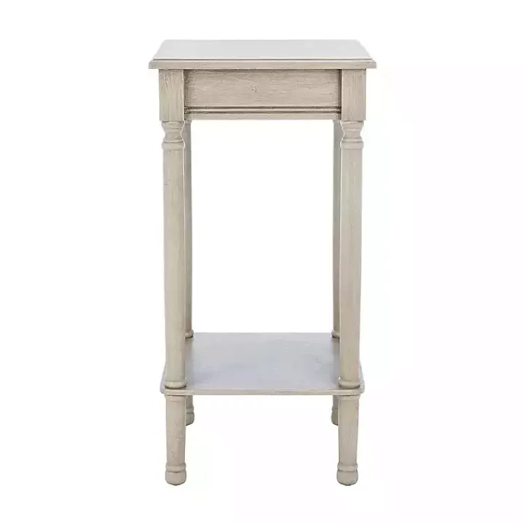 Accent & End Tables-Kirklands Home Tilley Beige Classic Square Accent Table Tan