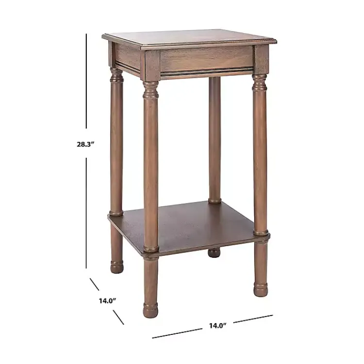 Accent & End Tables-Kirklands Home Tilley Classic Square Accent Table Brown