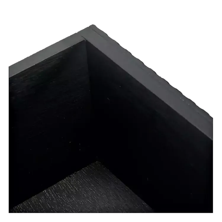 Console Tables-Kirklands Home Irma Textured Drawers Console Table Black