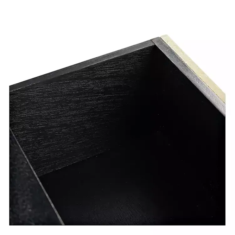 Console Tables-Kirklands Home Serena 2-Drawer Console Table Black