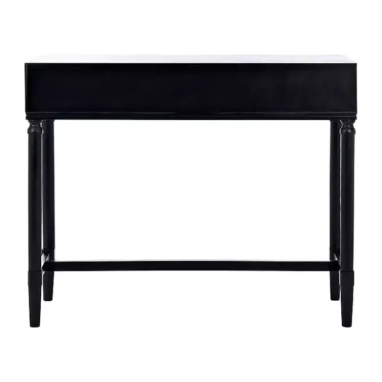 Console Tables-Kirklands Home Serena 2-Drawer Console Table Black