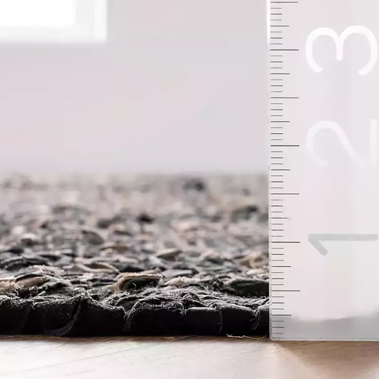 Area Rugs-Kirklands Home Natural Leather Flatweave ZigZag Area Rug, 8x10