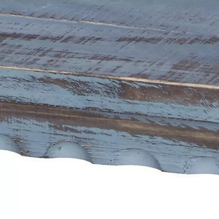 Benches & Ottomans-Kirklands Home Distressed Wood Antique Bench Blue