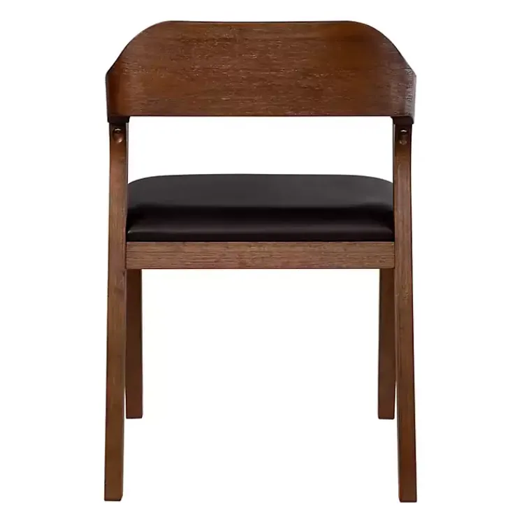 Dining Chairs-Kirklands Home Wood and Faux Leather Dining Chair Black