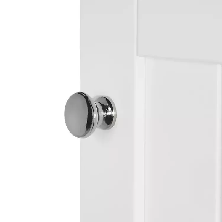 Bathroom Furniture-Kirklands Home Slim Single Door Cabinet with Drawer White