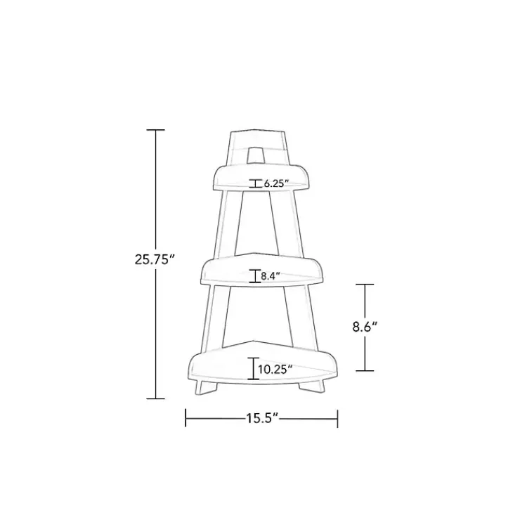 Shelves-Kirklands Home White Corner Ladder Shelf
