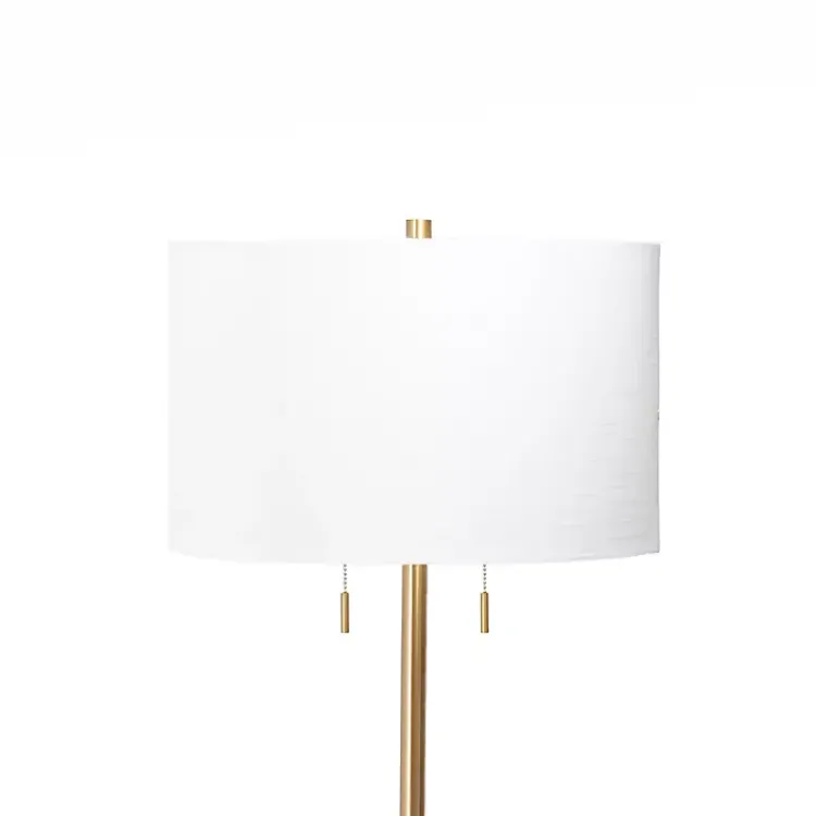 Floor Lamps-Kirklands Home Gold Sleek Modern Floor Lamp White