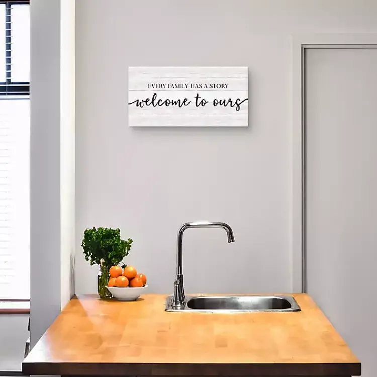 Wall Quotes & Signs-Kirklands Home Family Story Canvas Art Print, 24x12 in.